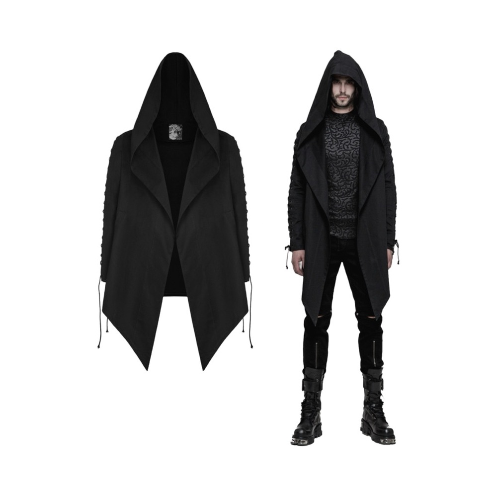 Men's Black Hooded Jacket